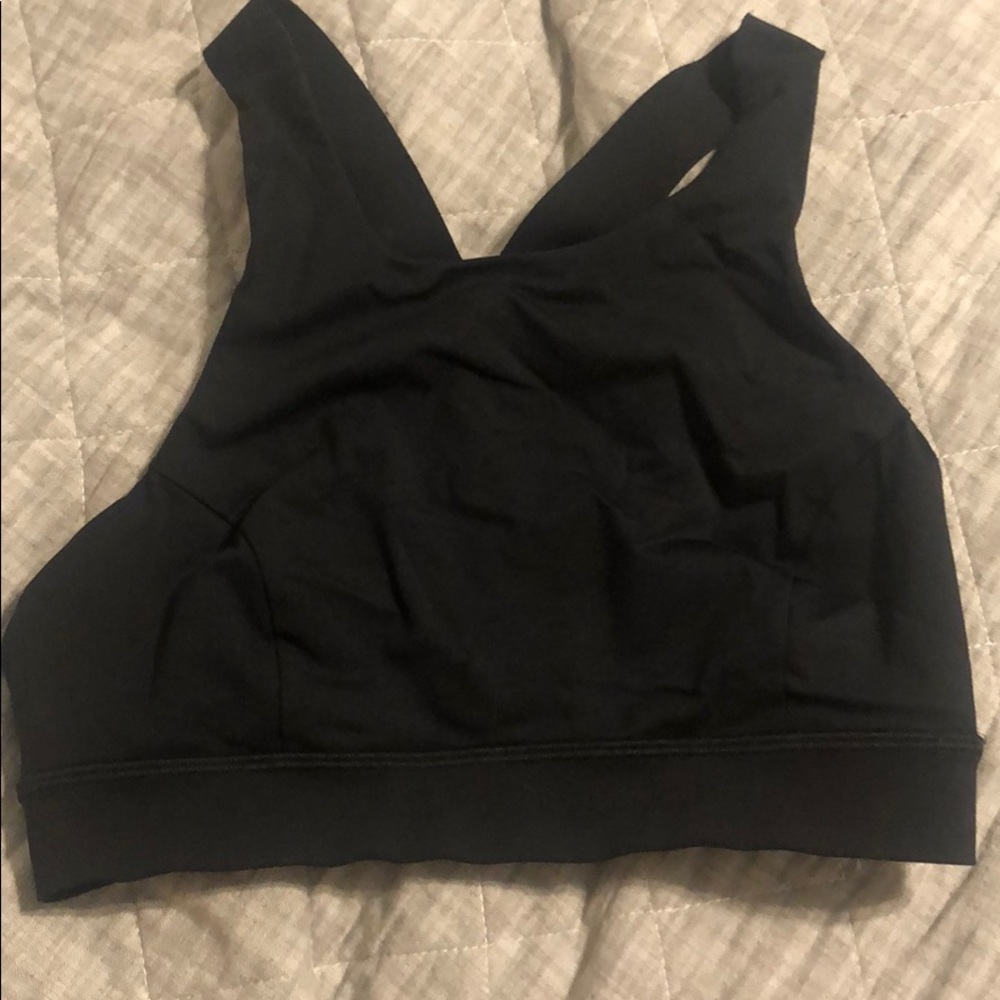BLACK lululemon sports bra high neck / racerback
